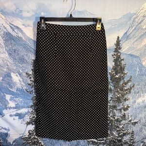 Black high waisted, polka dot pencil skirts size XS